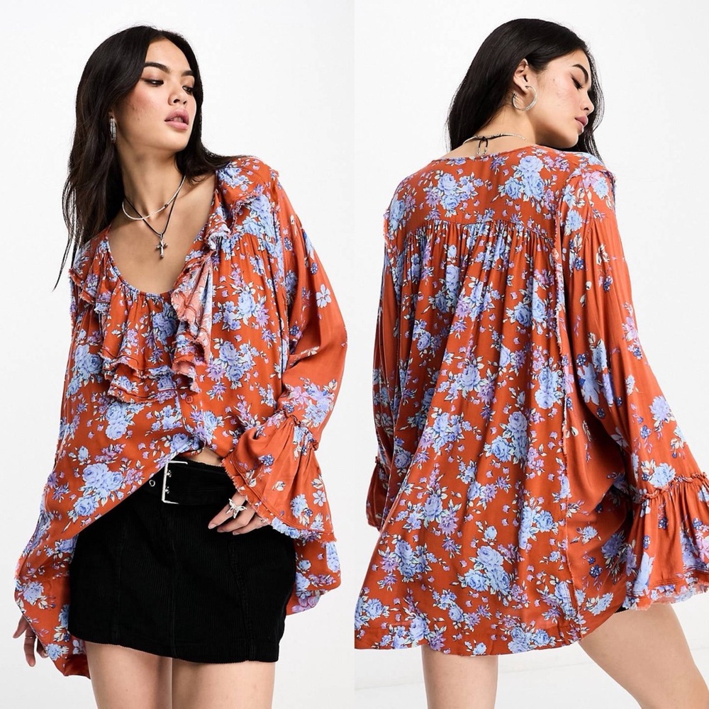 Free People Lorretta floral printed tunic in multi